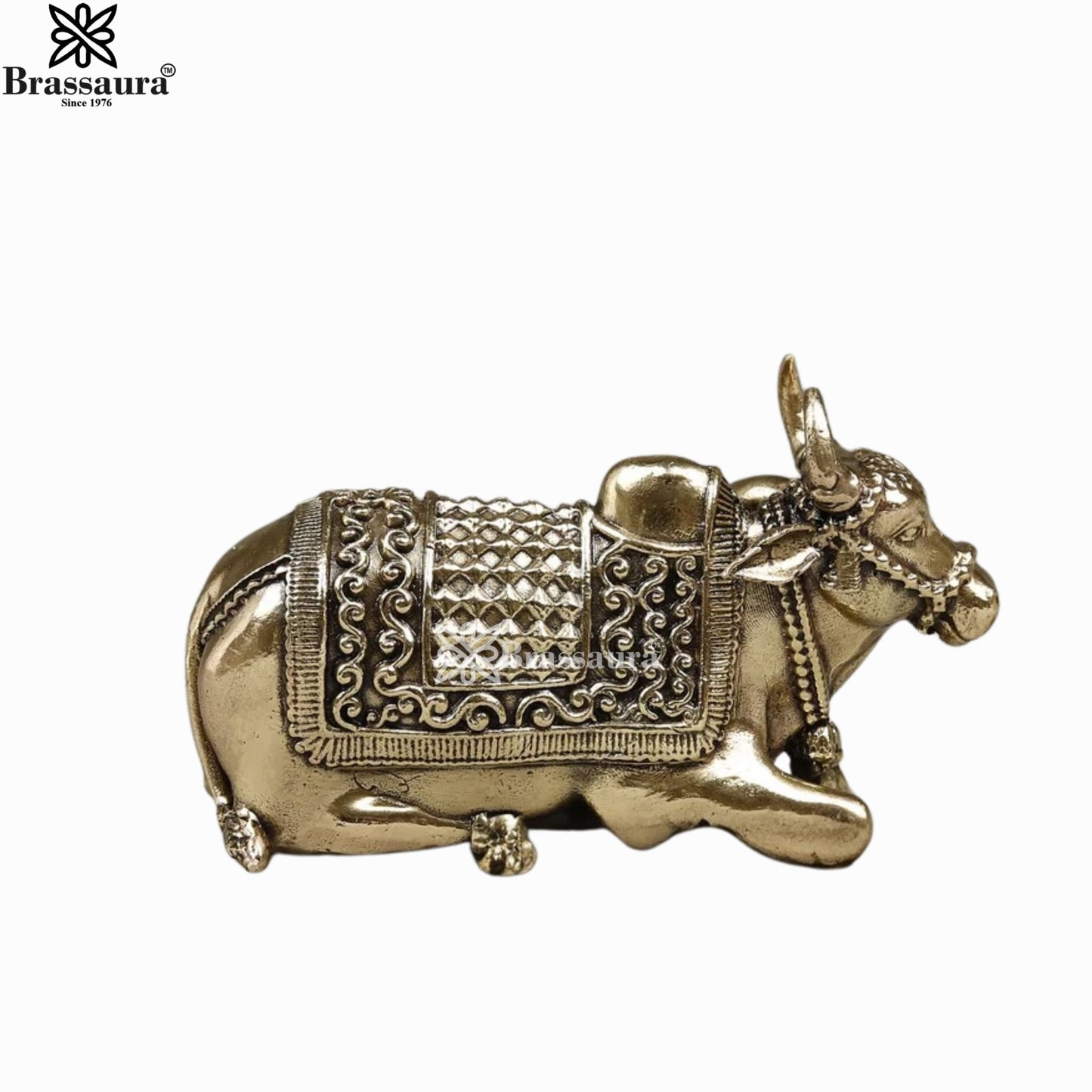 Brass Super Fine Nandi For Home Décor And Gift Items Weight 0.152 kg Height 2.5 Inch