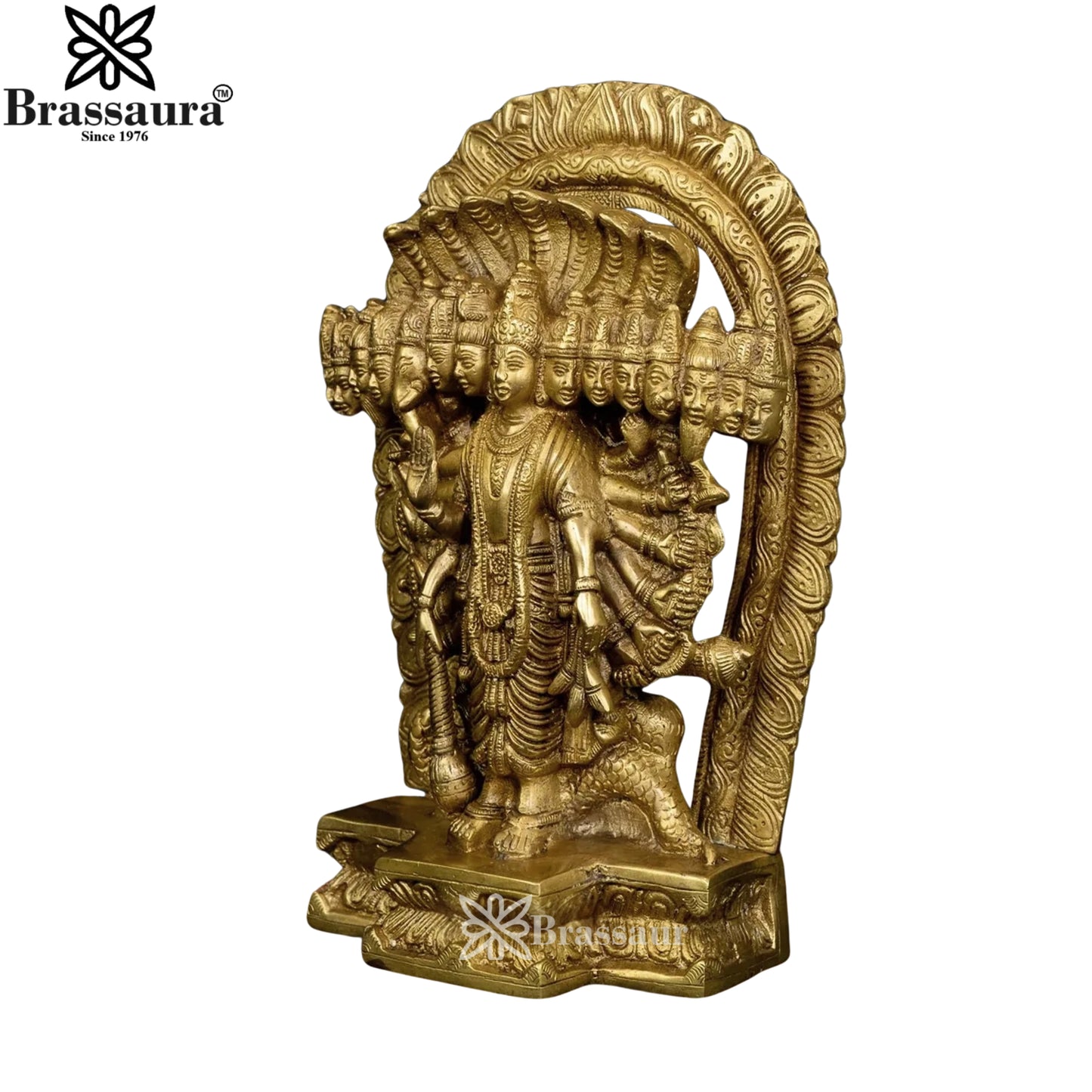 Brass Vishvarupa Vishnu Statue Weight 9.5 Kg And Height 15 Inch