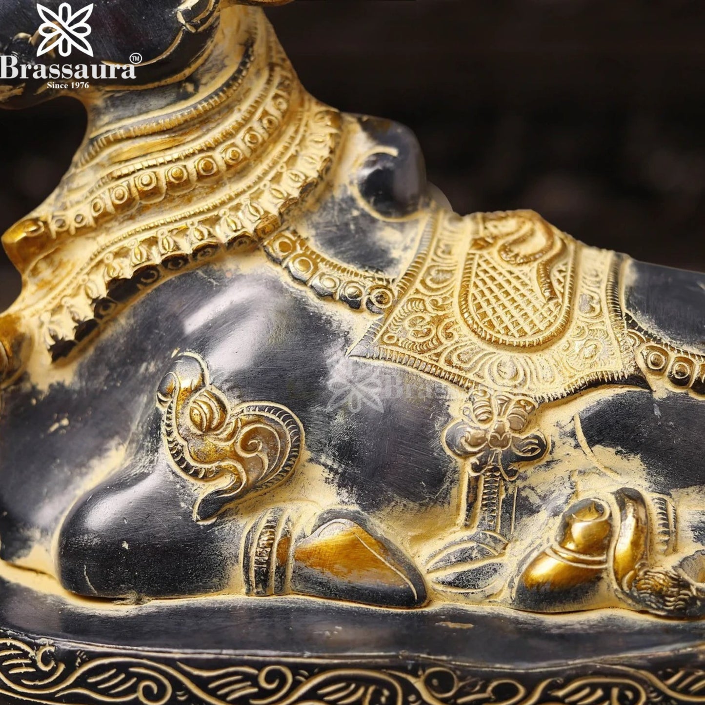 Brass Nandi Statue Weight 6.73 Kg And Height 10 Inch