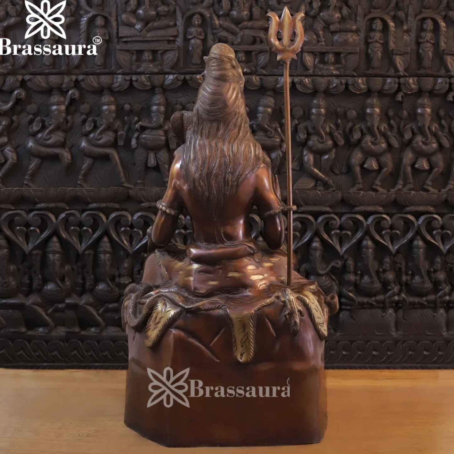 Brass Lord Shiva Statue With Base Weight 48.76 Kg And Height 40 Inch