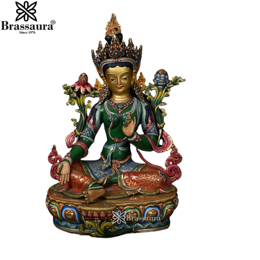 Copper Tara Statue Weight 10 Kg And Height 20 Inch