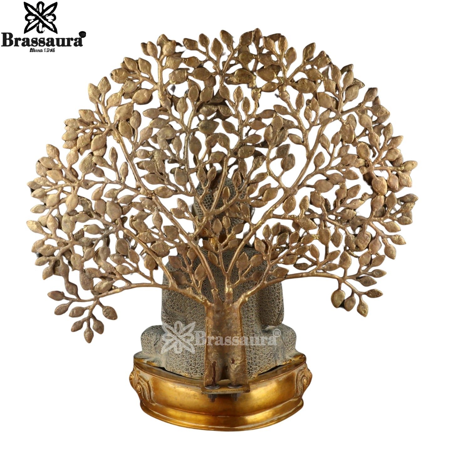 Brass Blessing Tree Artistic Buddha Weight 19.5 kg & Height 25 Inch