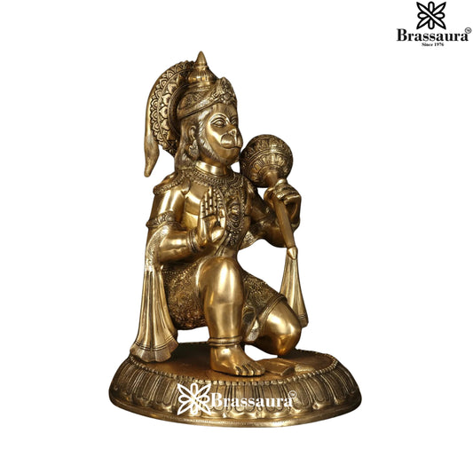 Brass Hanuman Statue Weight 28 Kg And Height 21 Inch