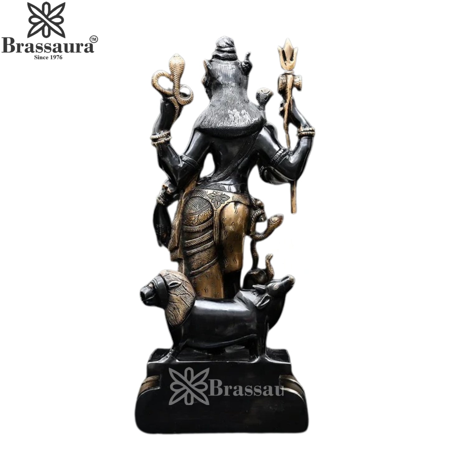 Brass Aardhnareshwar Statue Weight 9.66 Kg And Height 17.5 Inch