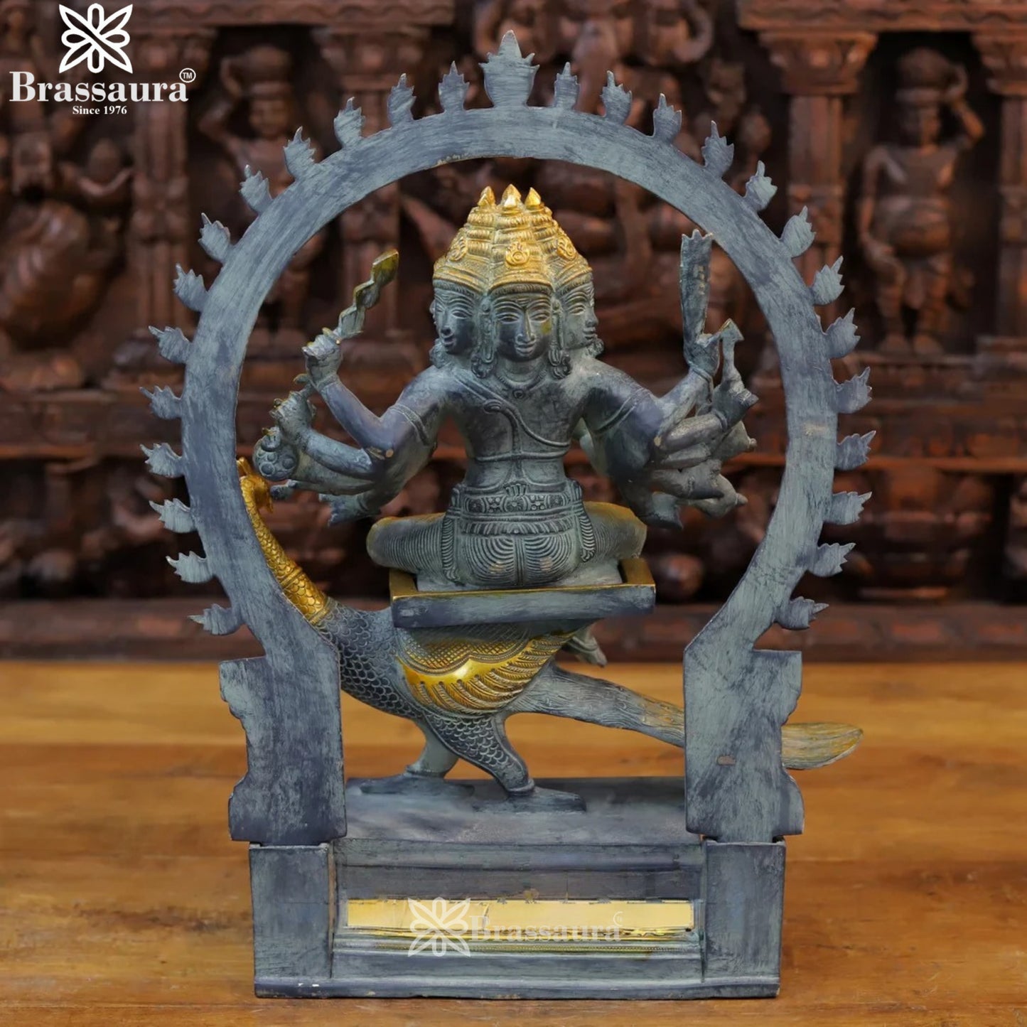 Brass Karthikiya Statue Weight 11.94 Kg And Height 17.5 Inch