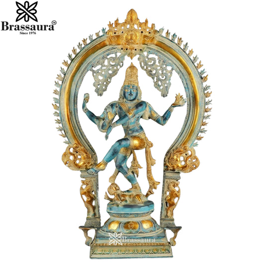 Brass Vintage Dancing Natraj Statue Weight 20 Kg And Height 28 Inch
