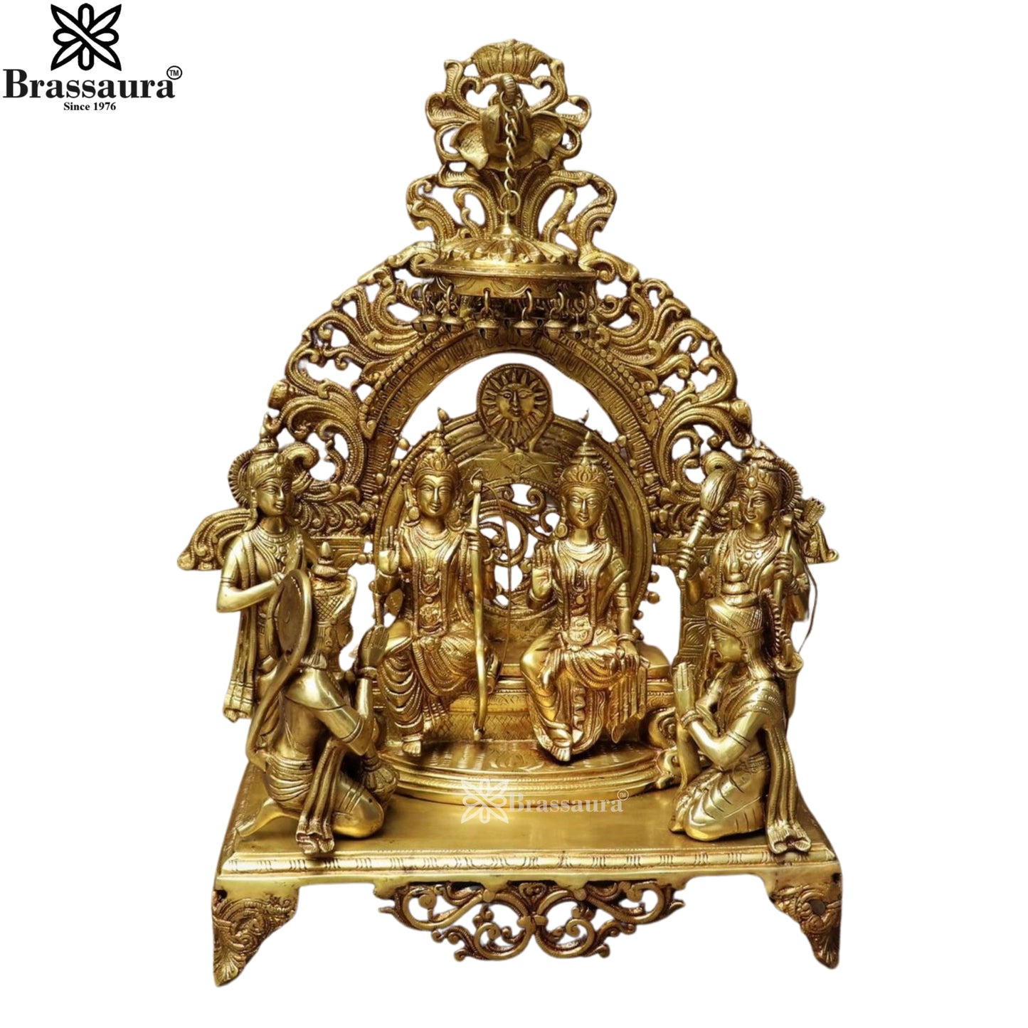 Brass Ram Darbar Statue Weight 25.5 Kg And Height 19 Inch