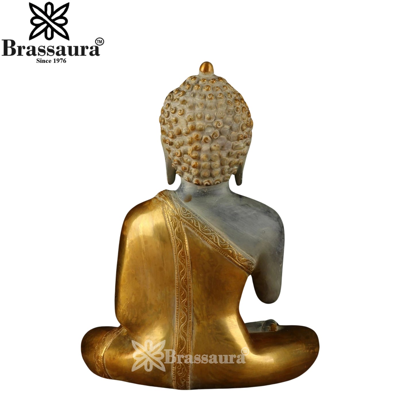 Brass Blessing Buddha Weight 5.4 kg & Height 12 Inch