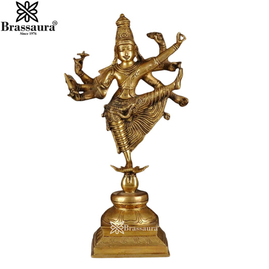 Brass Chola Dancing Vishnu Statue Weight 5.3 Kg And Height 16 Inch