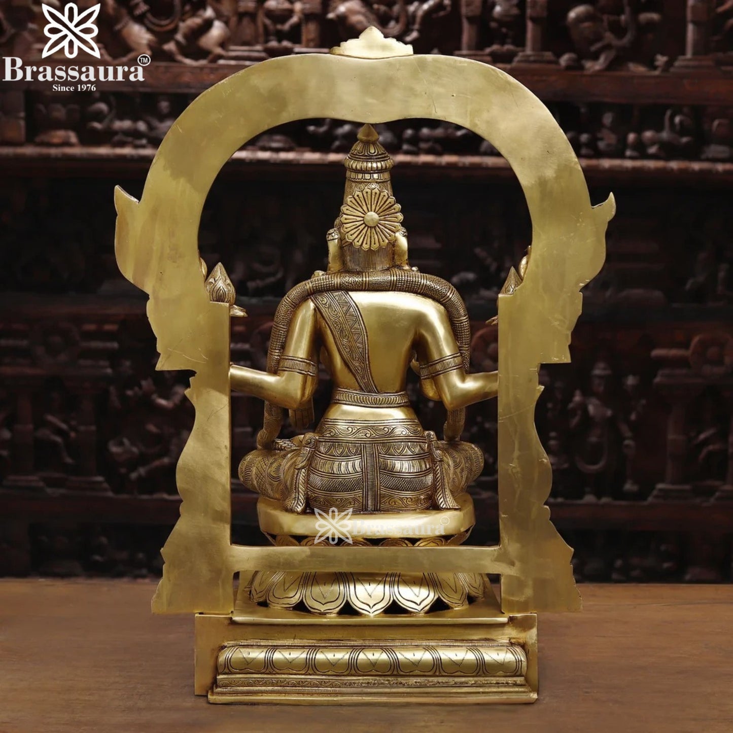 Brass Lakshmi Murti Weight 45.27 Kg And Height 30 Inch