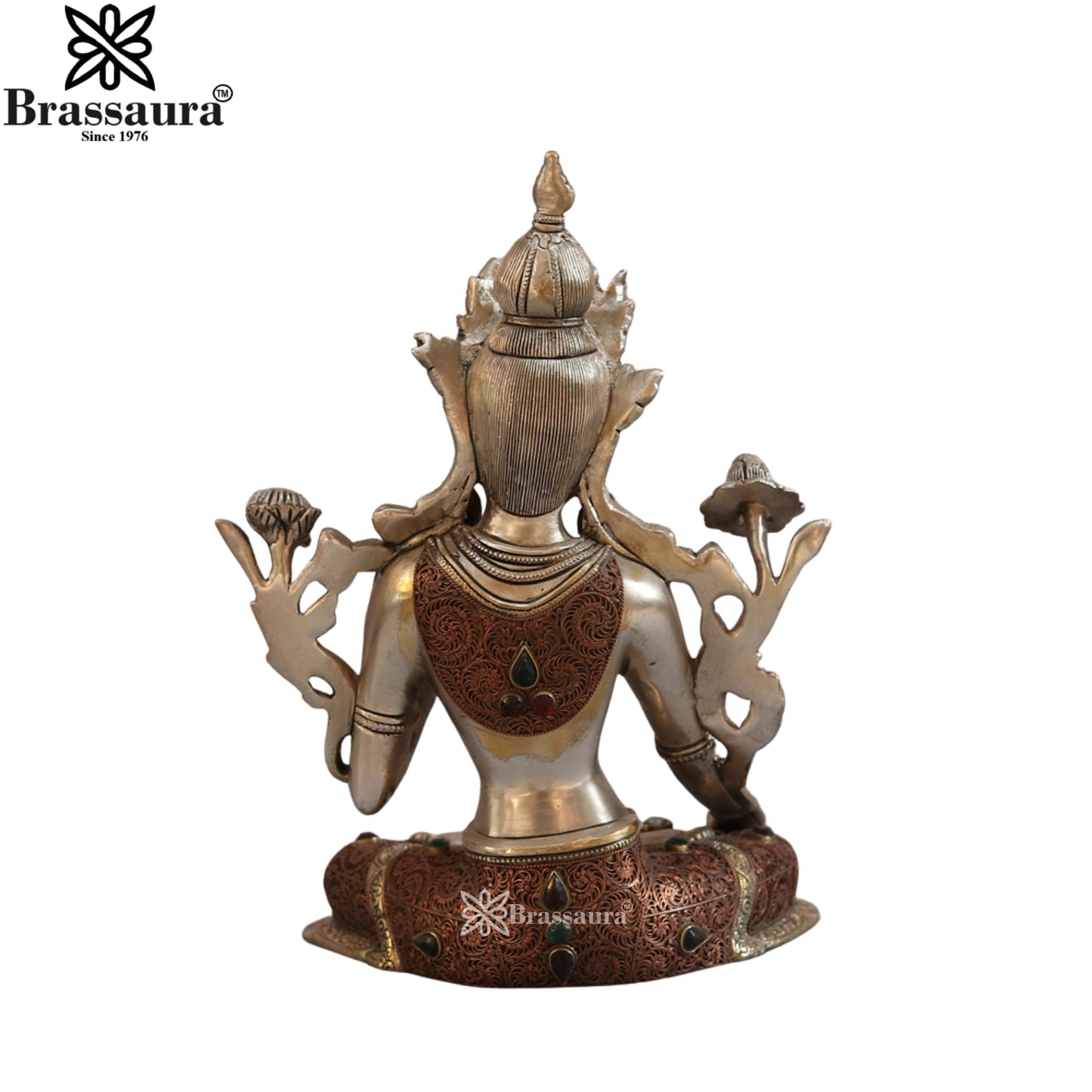 Brass Antique Tara Statue Weight 5.13 Kg And Height 12 Inch