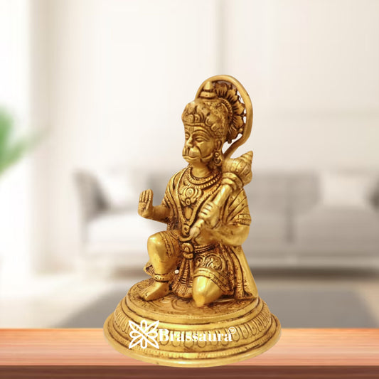 Brass Superfine Hanuman Statue Weight 2 Kg And Height 7 Inch