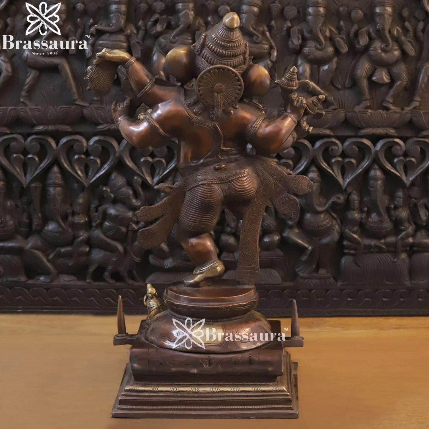 Brass Dancing Ganesha Weight 34.6 Kg & Height 30 Inch