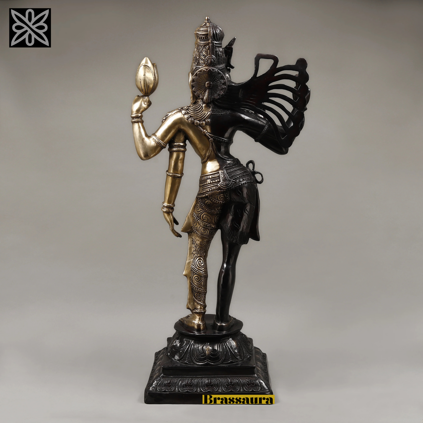 Brass Aardhnareshwar Statue Weight 29.63 kg & Height 40 Inch