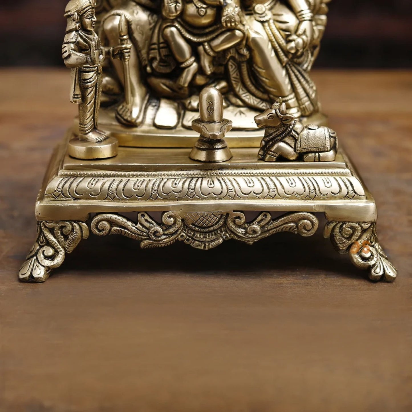 Brass Superfine Lord Shiv Parivaar Statue Weight 6.62 Kg And Height 12 Inch