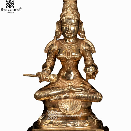 Bronze Annapurna Statue Weight 7.6 Kg And Height 12.5 Inch
