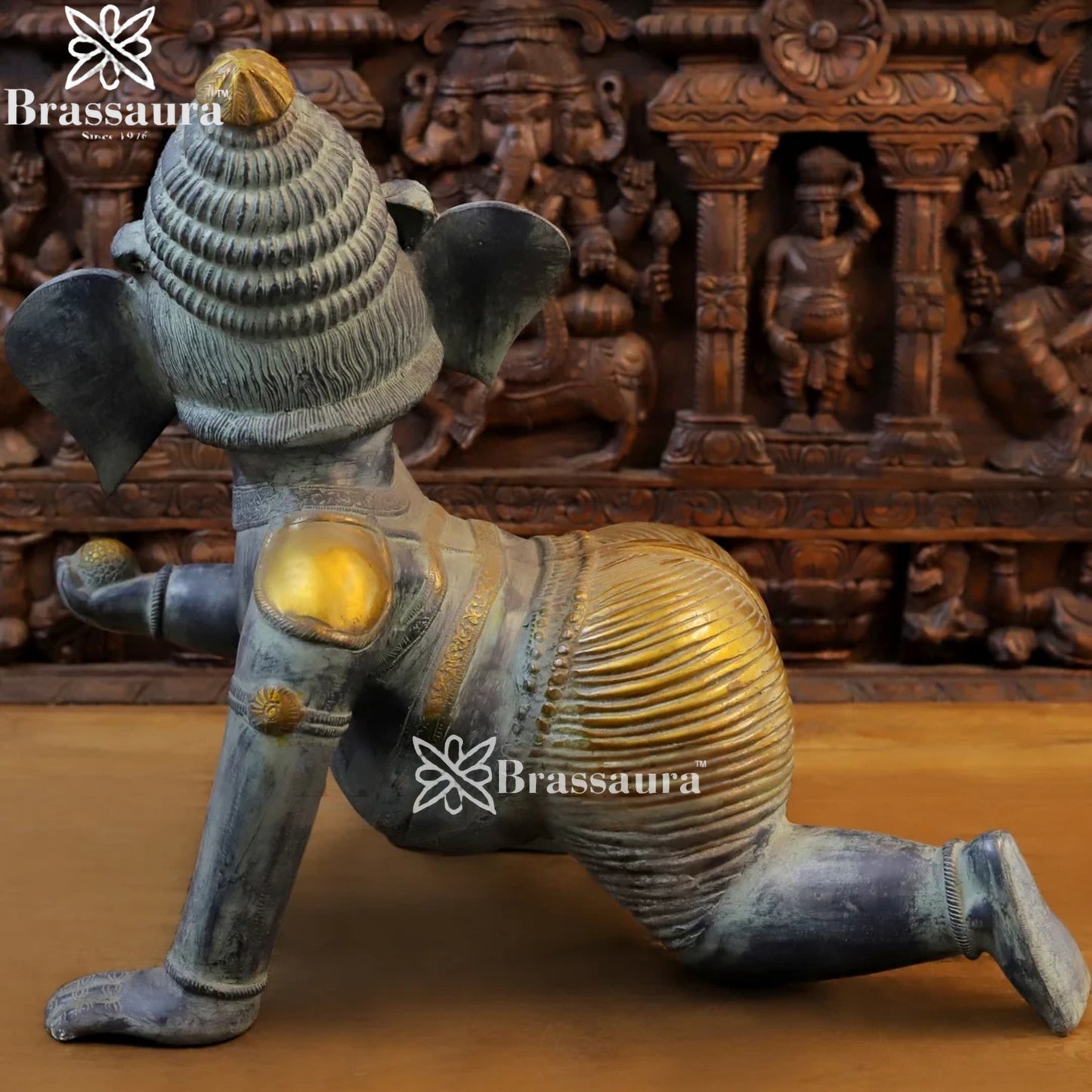 Brass Bal Ganesha Weight 22.6 Kg & Height 22.5 Inch