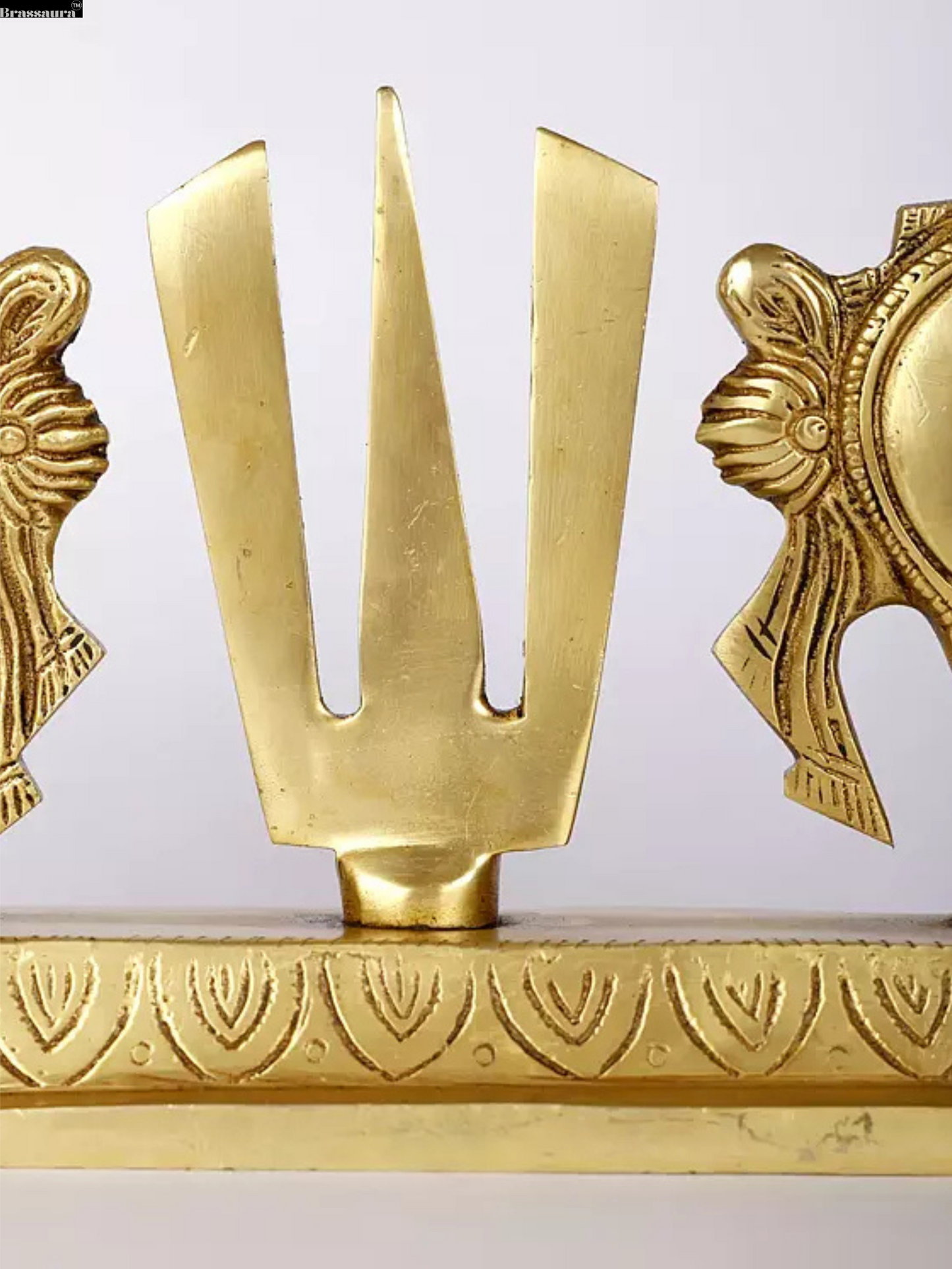 Brassaura™ Vaishnava Symbols Brass – Height 3.94 inches | Weight 0.85 kgs