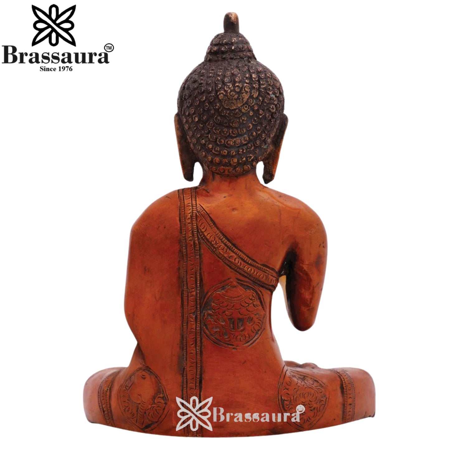 Brass Bhumisprasa Buddha Weight 2.5 kg & Height 8 Inch