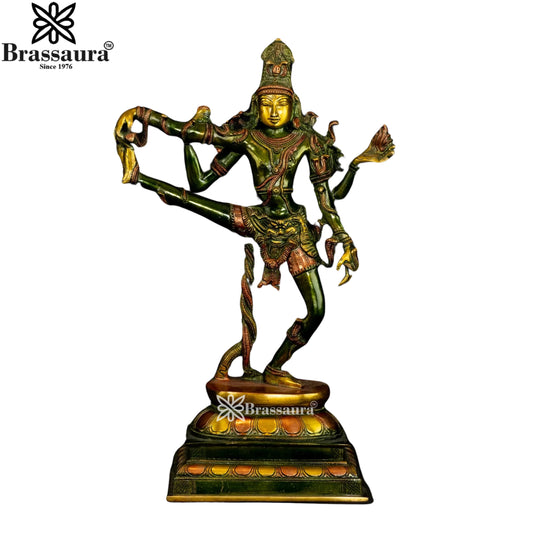 Brass Dancing Natraj Statue Weight 8 Kg And Height 17.5 Inch