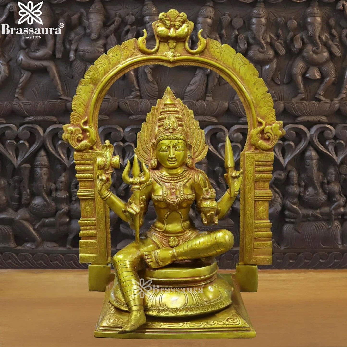 Brass Mariamman Murti Weight 27.03 Kg And Height 27 Inch