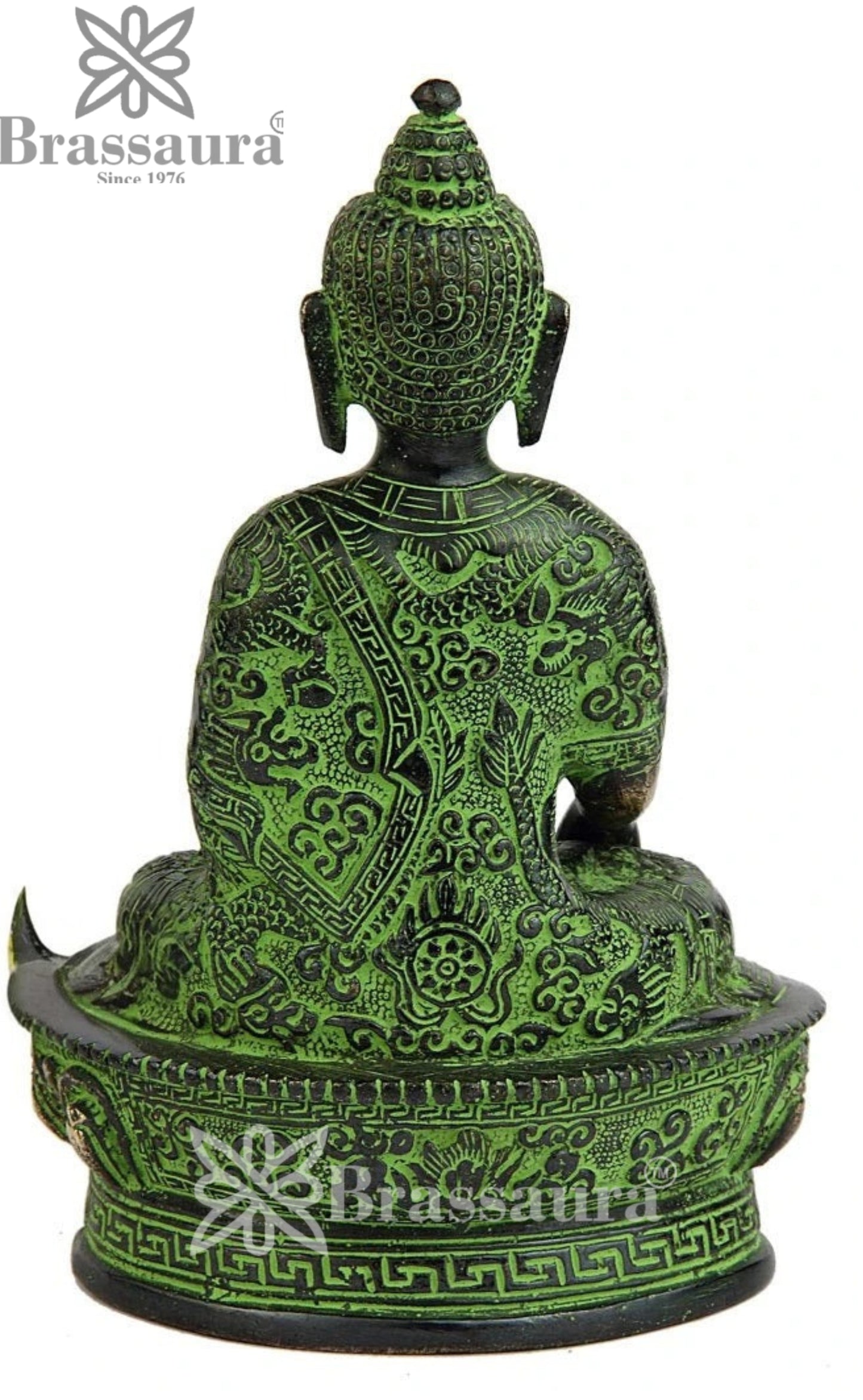 Brass Bhumisprasa Buddha Weight 1 kg & Height 7 Inch