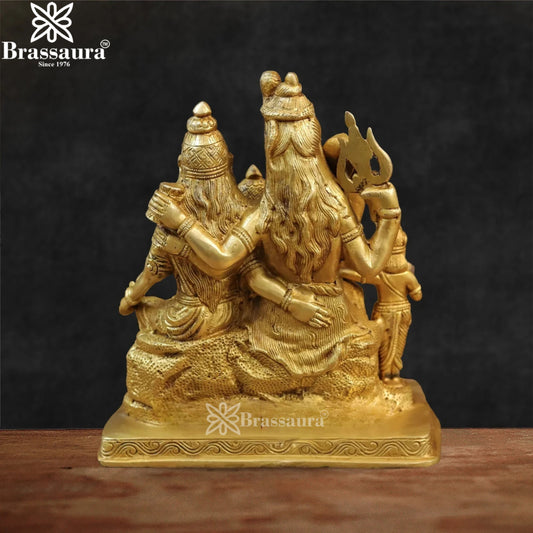 Brass Lord Shiv Parivaar Statue Weight 5.2 Kg And Height 10 Inch