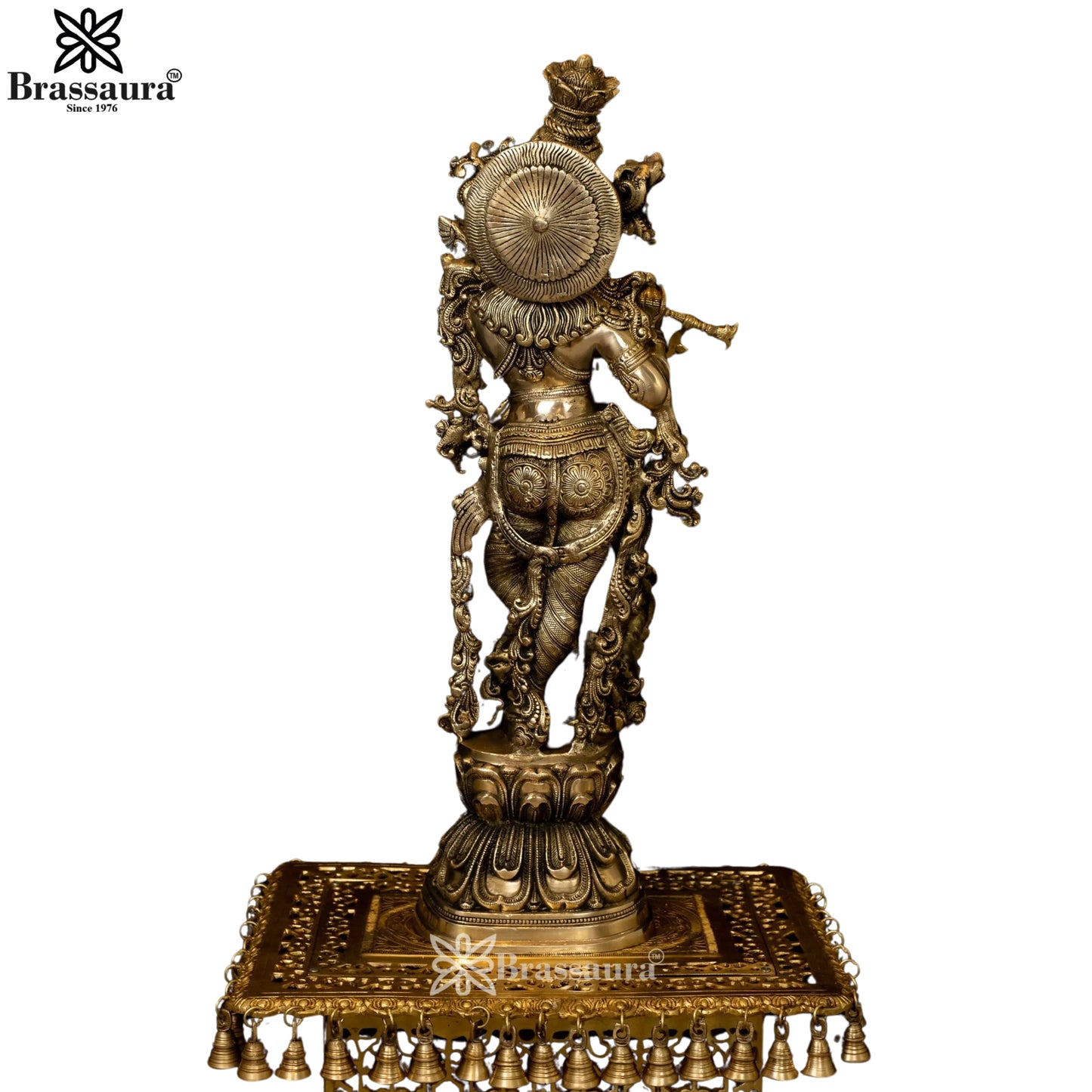 Brass Royal Antique Krishna Murti Weight 15 Kg And Height 29 Inch