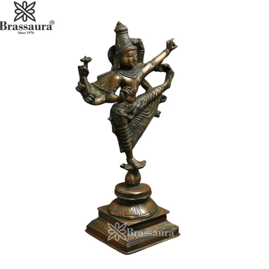 Brass Lord Dancing Shiva Statue Weight 16 Kg And Height 16.5 Inch