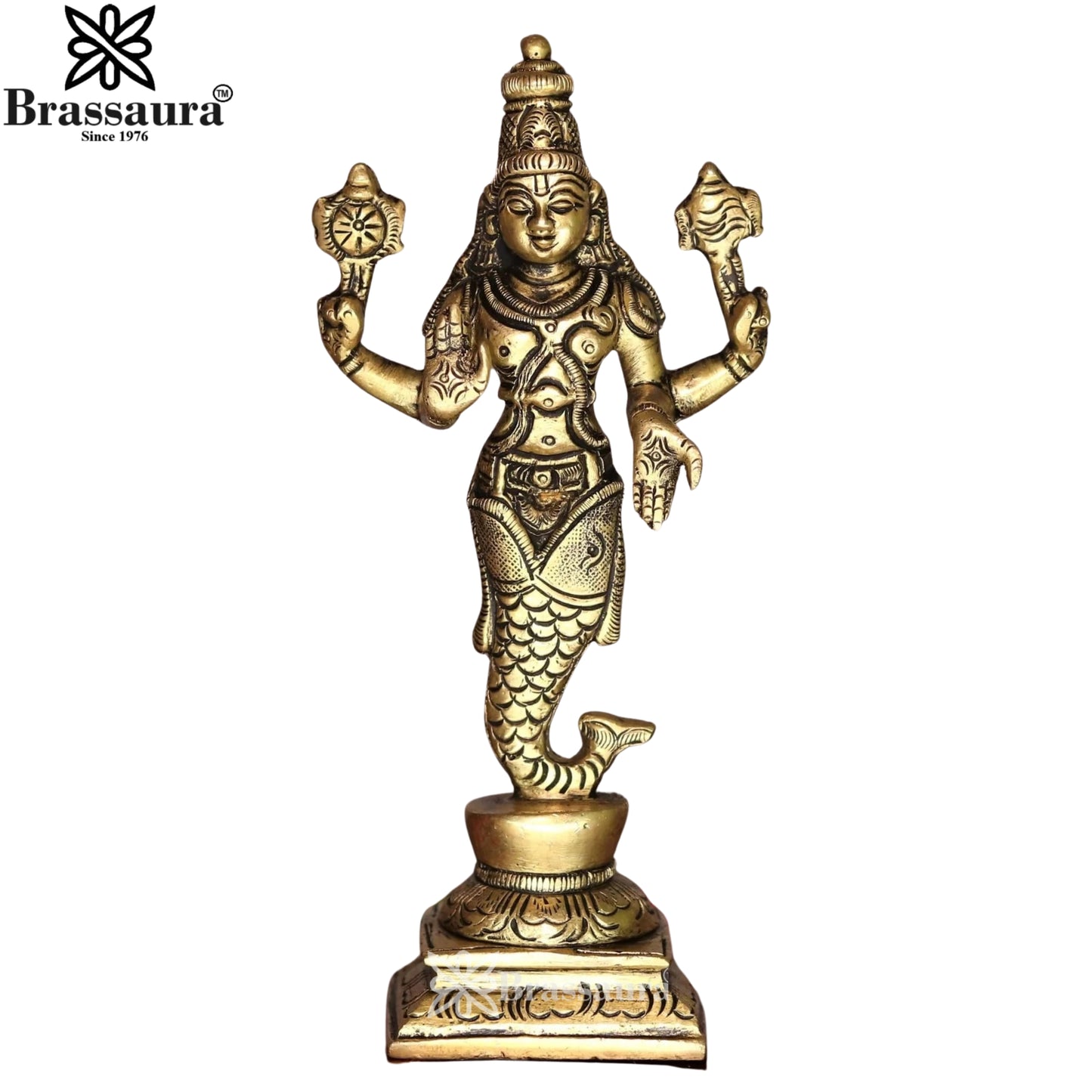 Brass Dashavatar Vishnu Statue Weight 5 Kg And Height 6 Inch