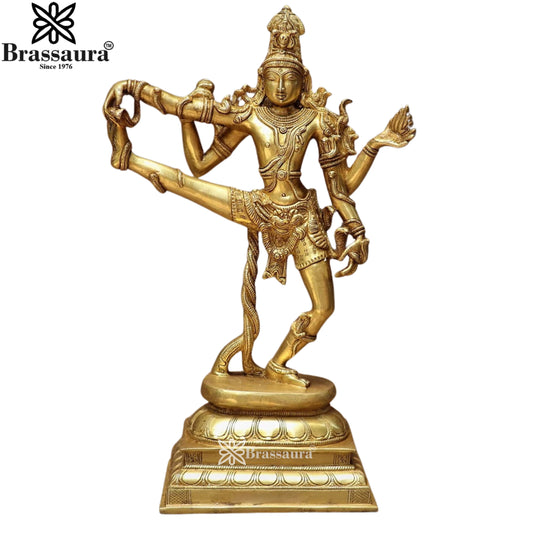 Brass Classic Dancing Natraj Statue Weight 8.5 Kg And Height 17.5 Inch