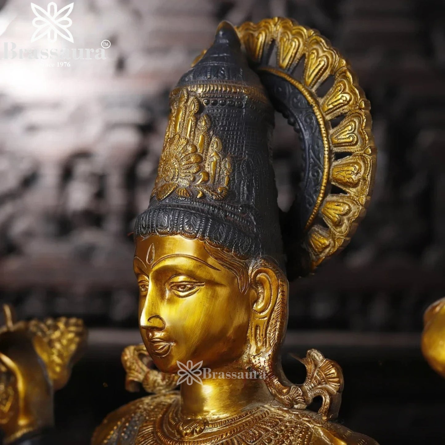 Brass Vishnu Statue Weight 31.77 Kg And Height 41 Inch