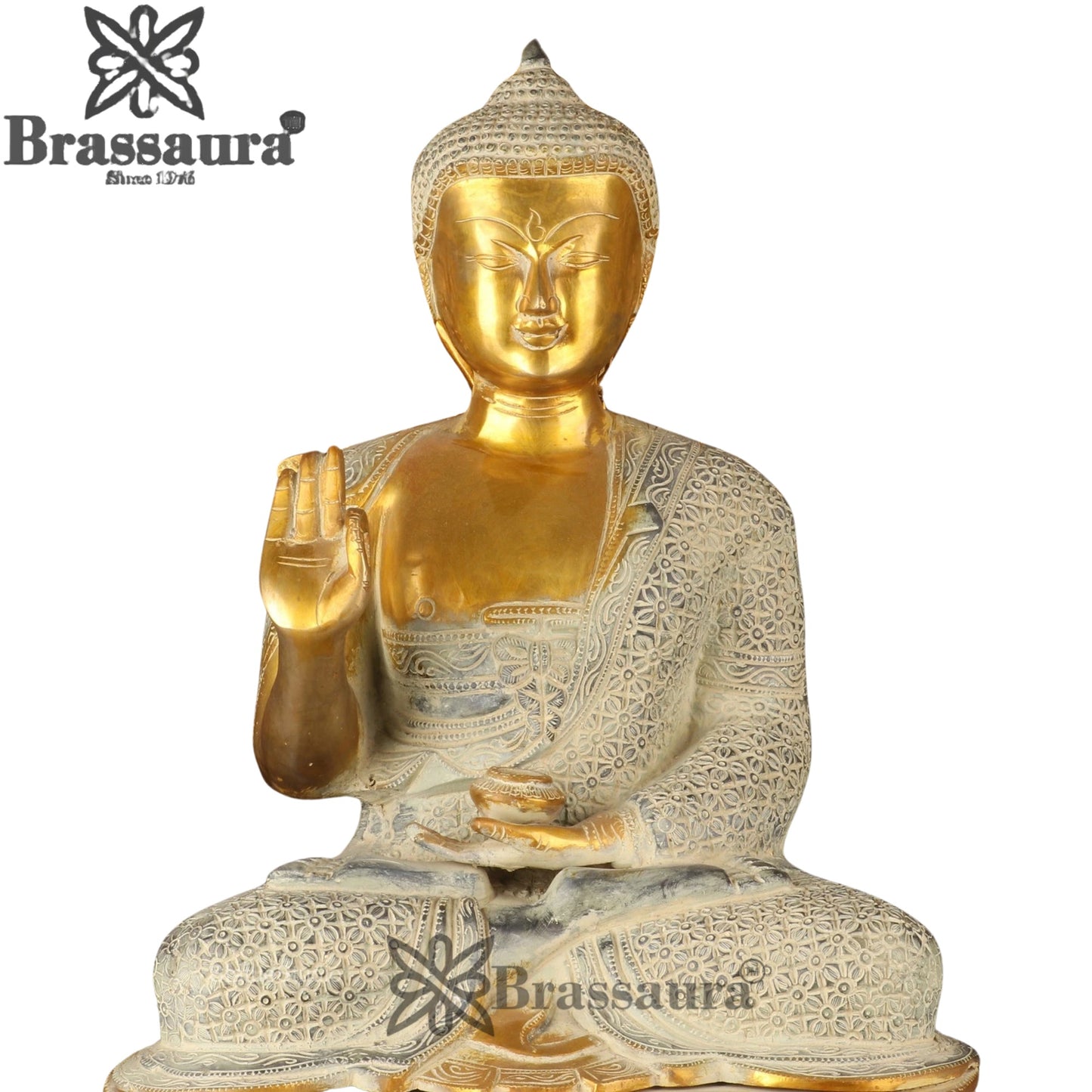 Brass Tree Royal Golden Buddha Weight 18.5 kg & Height 25 Inch