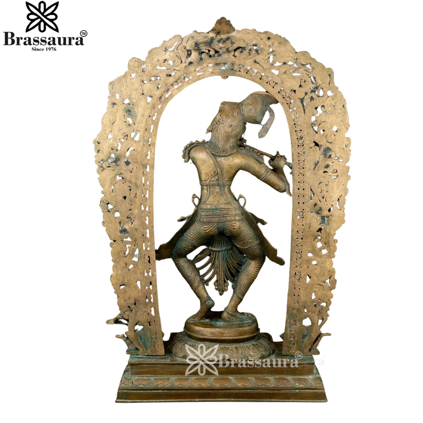 Bronze Krishna Murti Weight 29 Kg And Height 32 Inch