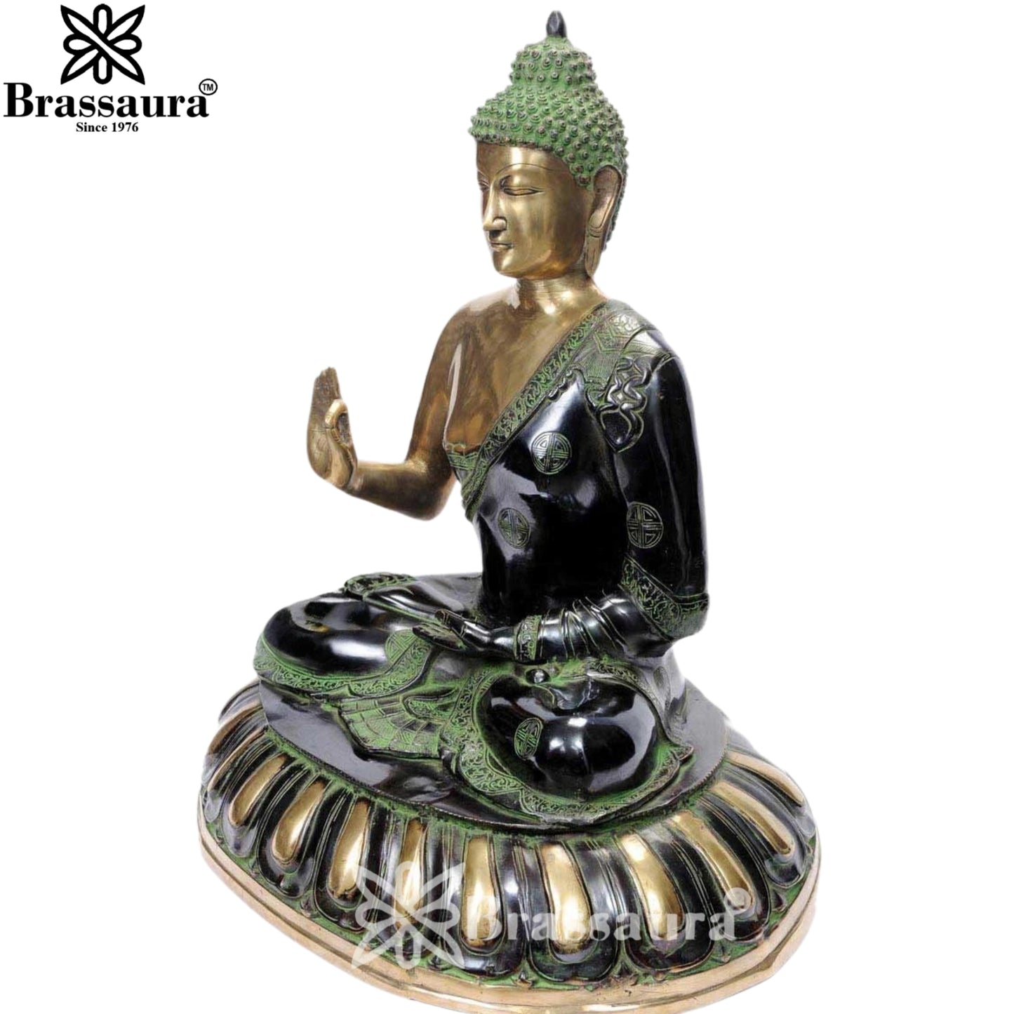 Brass Classic Buddha Weight 33 Kg & Height 28 Inch