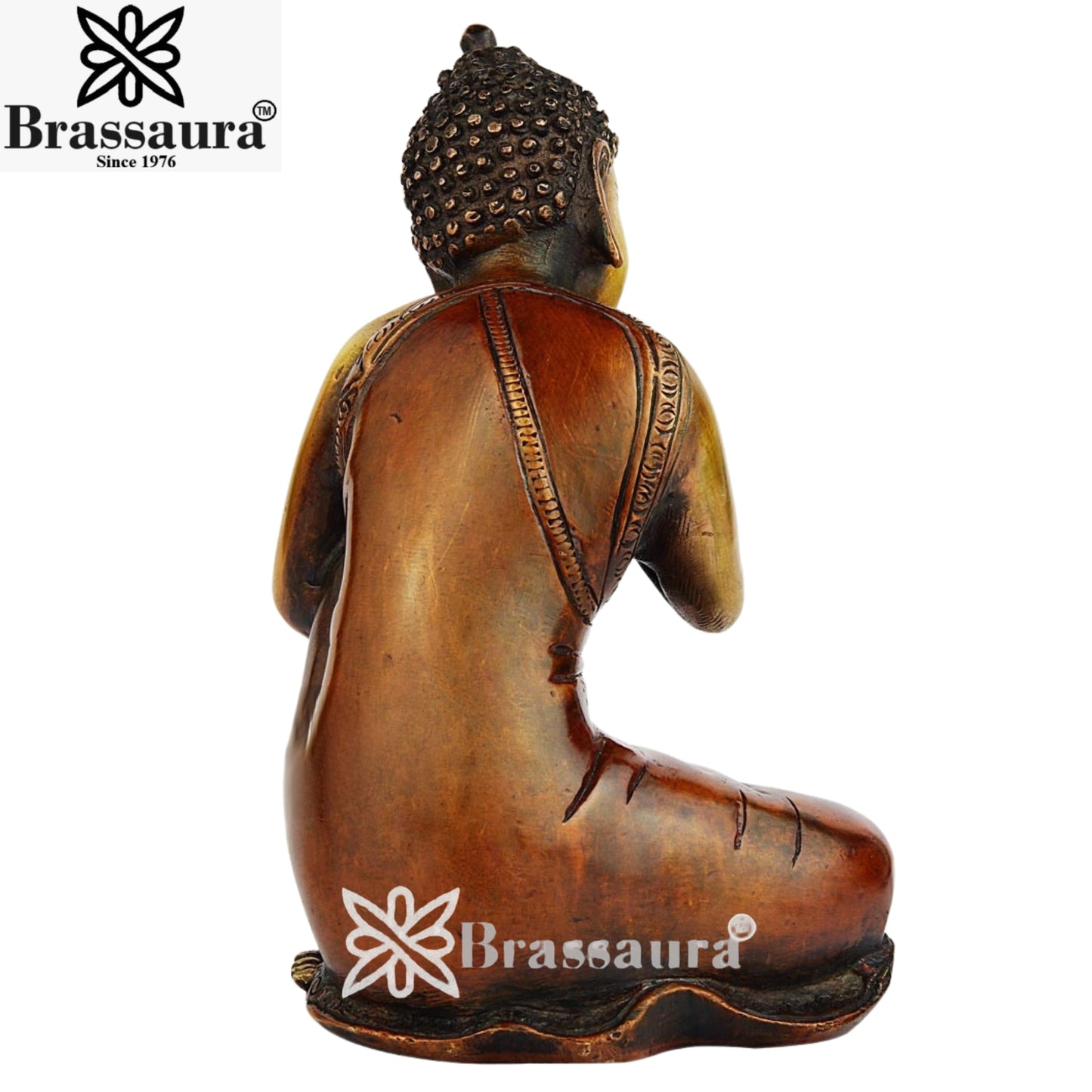 Brass Antique Buddha Weight 2 Kg & Height 8 Inch