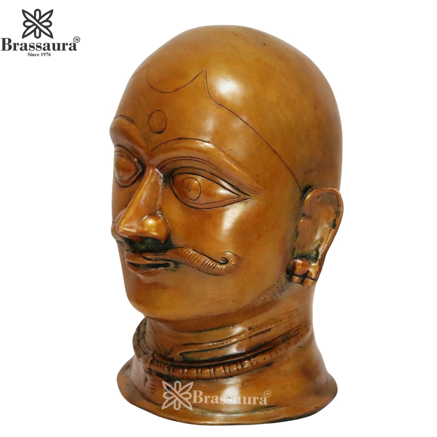 Brass Shiva Mukhlingam Statue Weight 8 Kg And Height 10.4 Inch