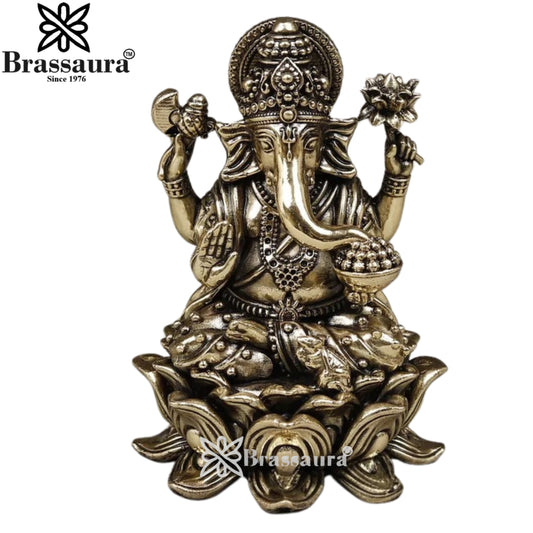 Brass Super fine Ganesha Statue Weight .278 Kg And Height 4 Inch