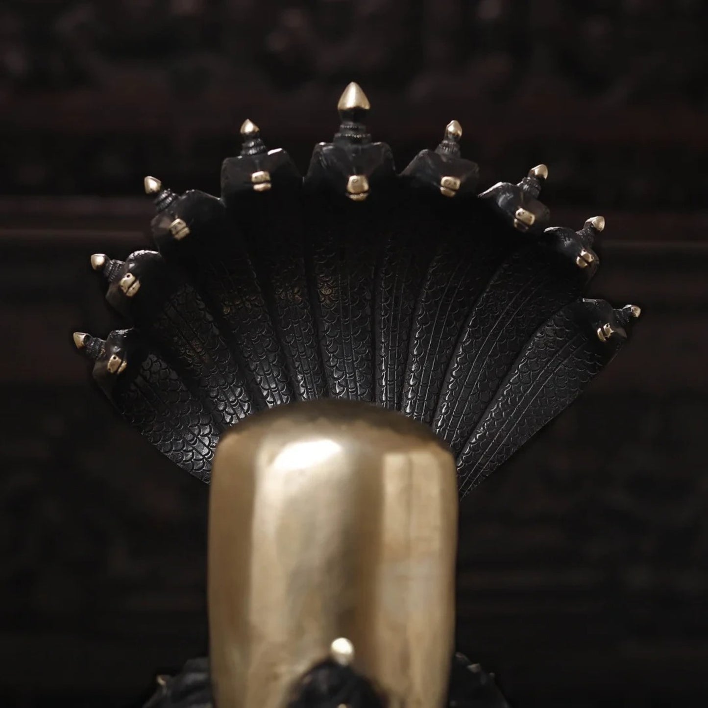 Brass Big Black Shivling With Naagraaj Statue Weight 31 Kg And Height 25 Inch