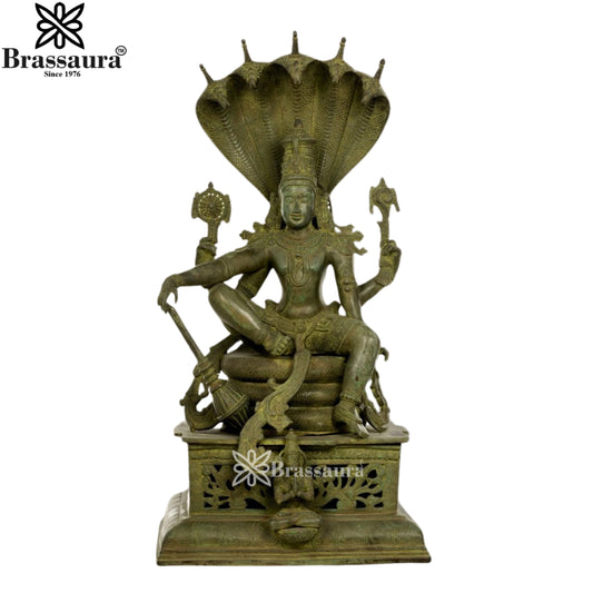 Brass Vishnu Statue Weight 37 Kg And Height 28 Inch