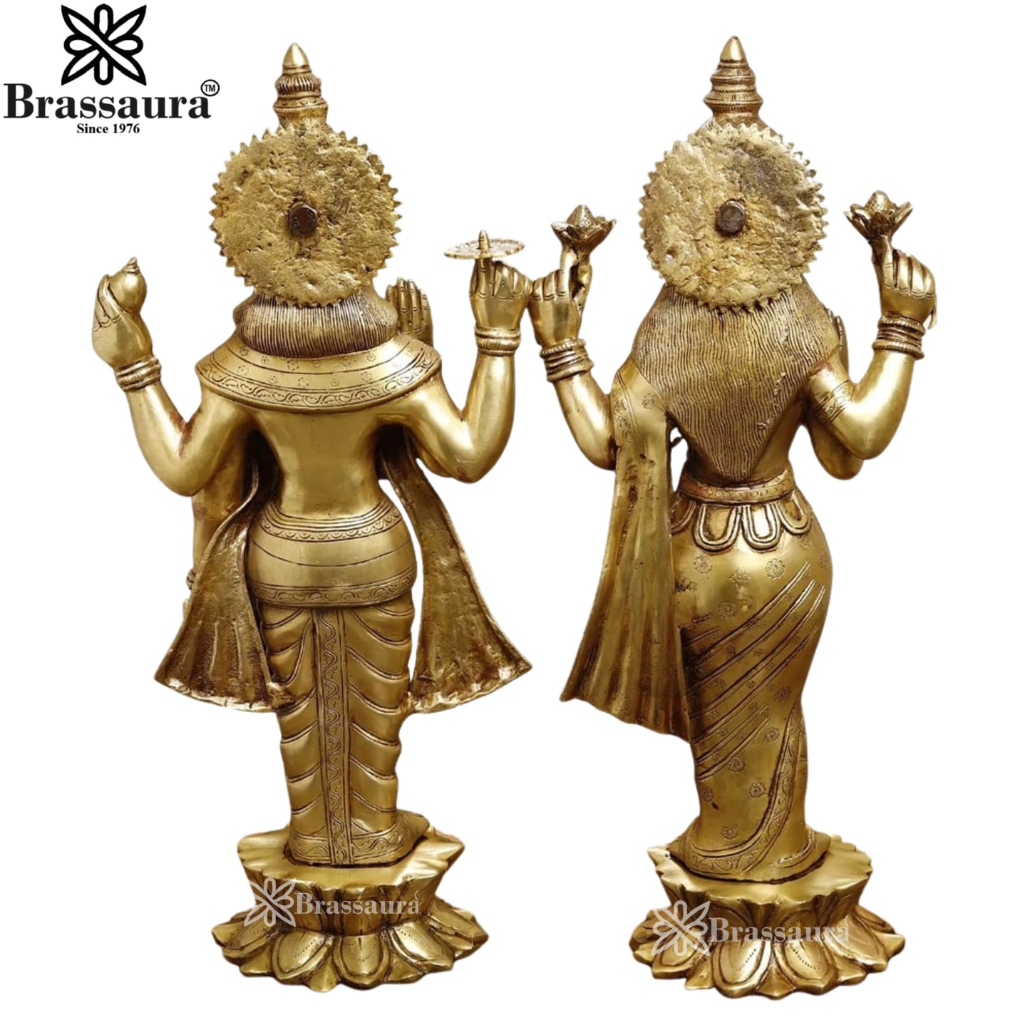 Brass Super fine Vishnu Laxmi Statue Weight 40 Kg And Height 30 Inch