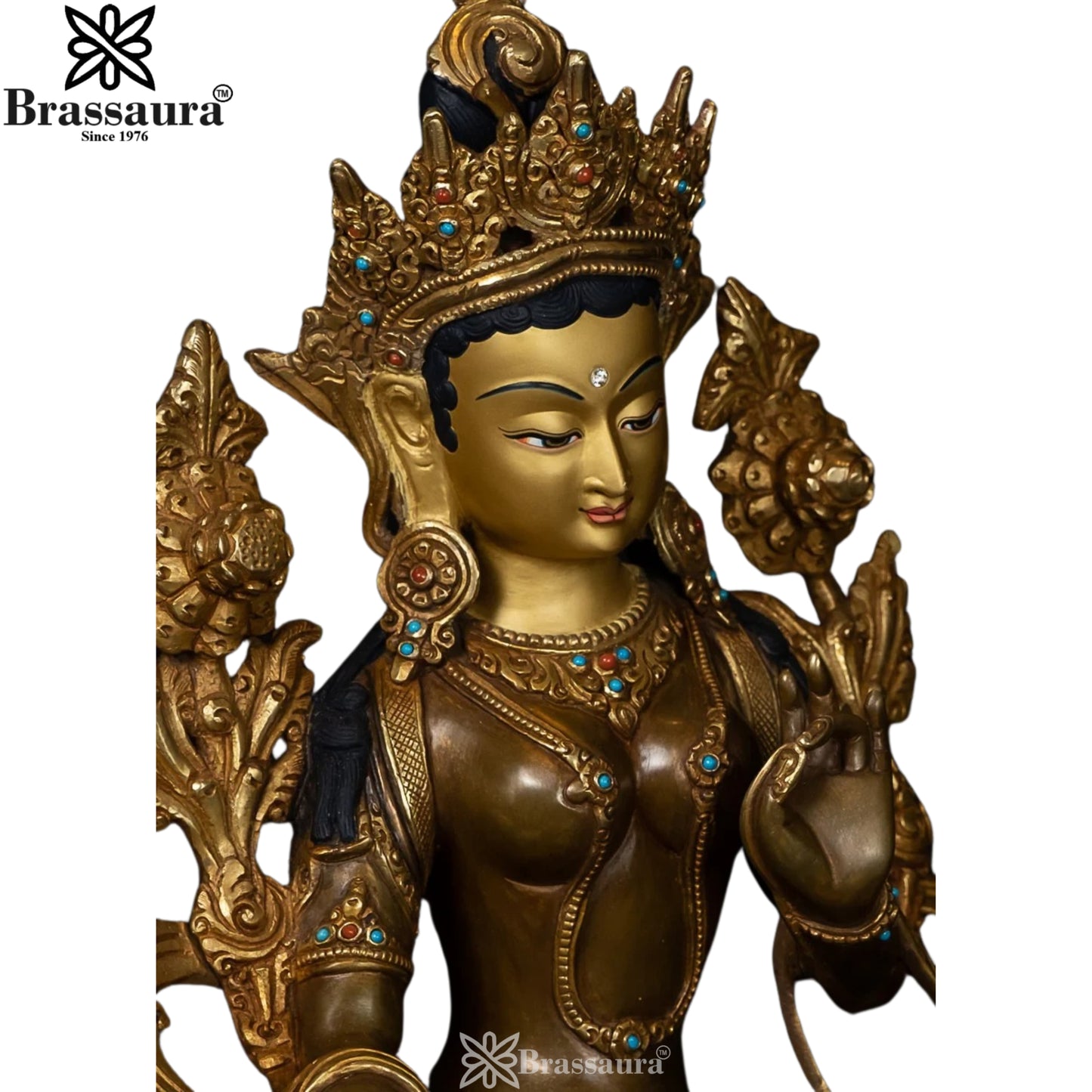 Copper Tara Statue Weight 4 Kg And Height 13 Inch
