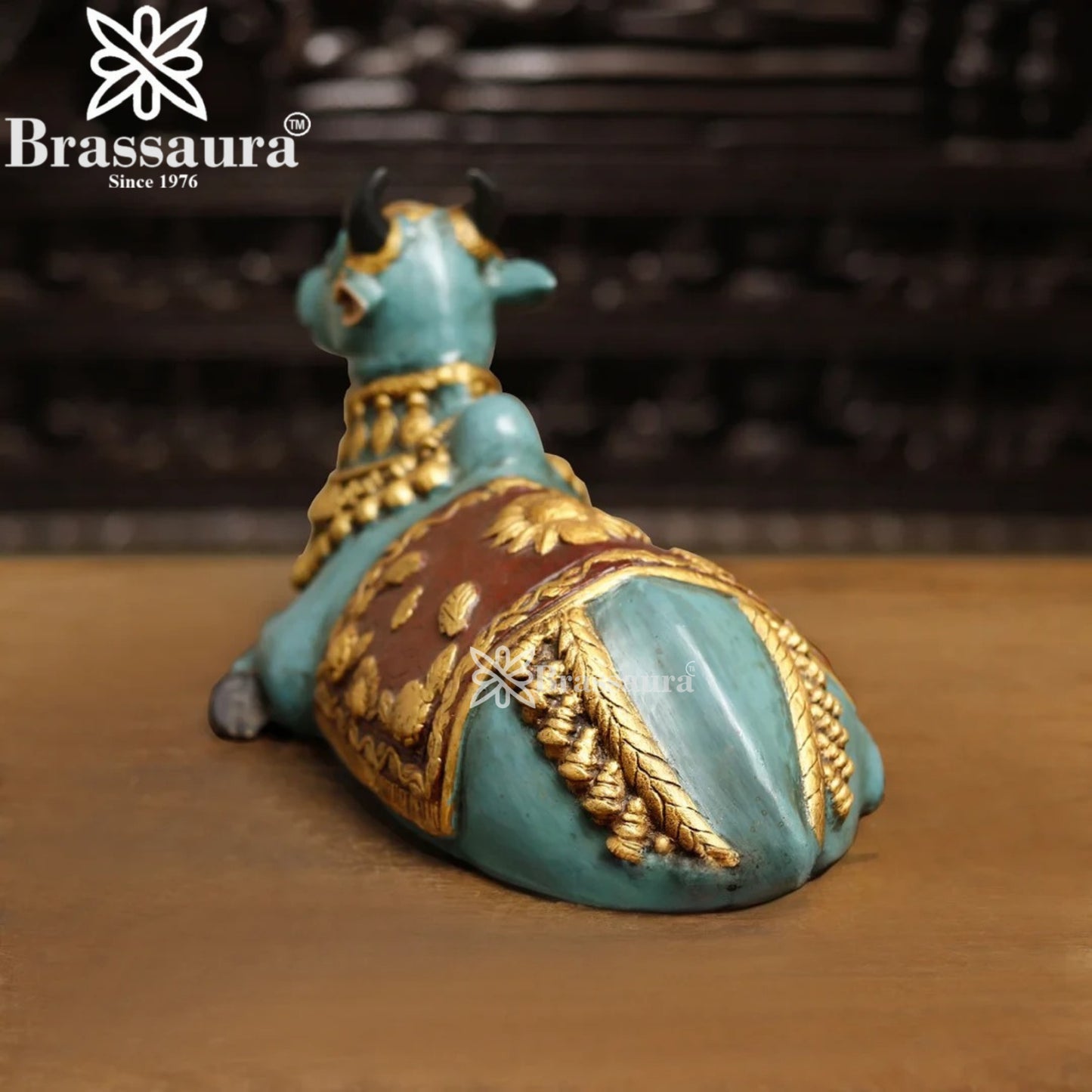 Brass Nandi For Home Décor And Gift Items Weight 9.09 kg Height 11 Inch