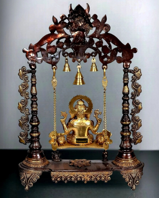 Brassaura™ Brass Ganesha Swing – Height 26 Inches, Weight 16 Kgs