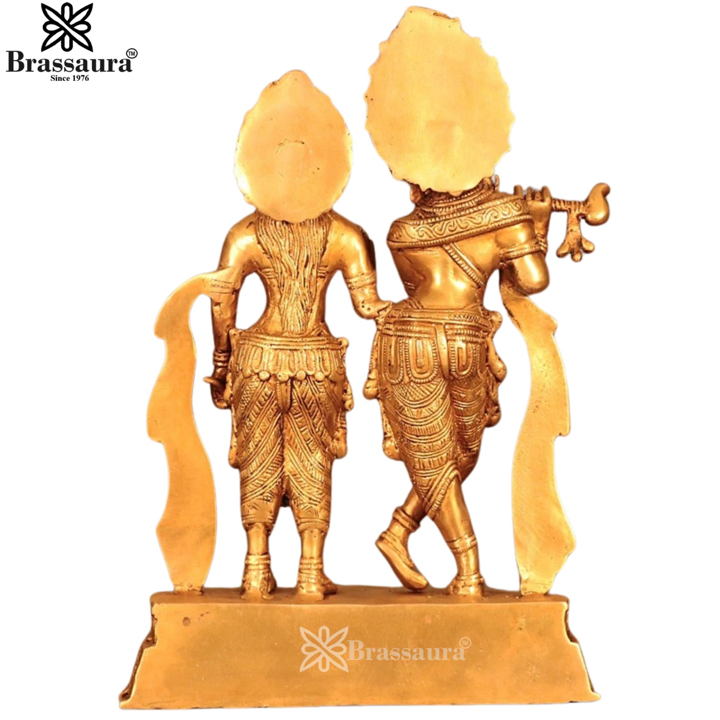 Brass Radha Krishna Statue Weight 3.8 Kg And Height 12.5 Inch