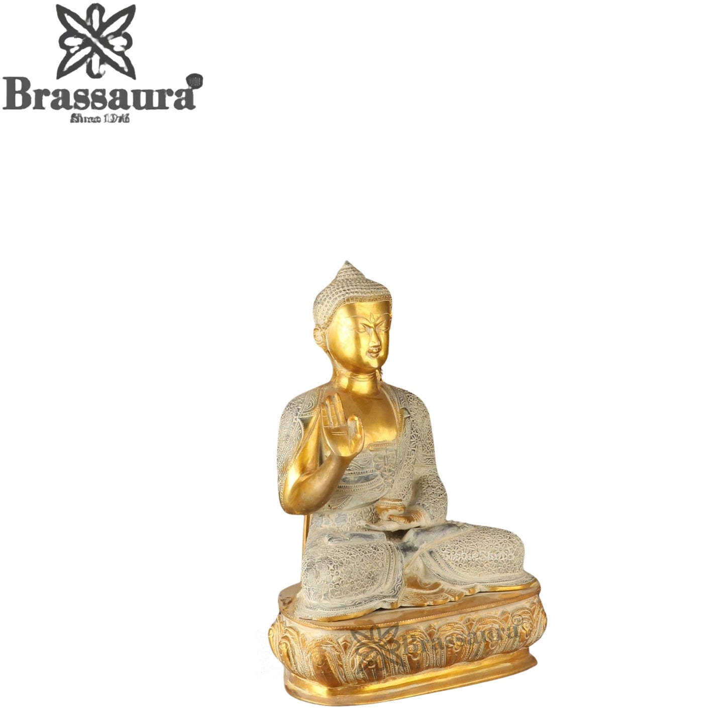 Brass Tree Royal Golden Buddha Weight 18.5 kg & Height 25 Inch