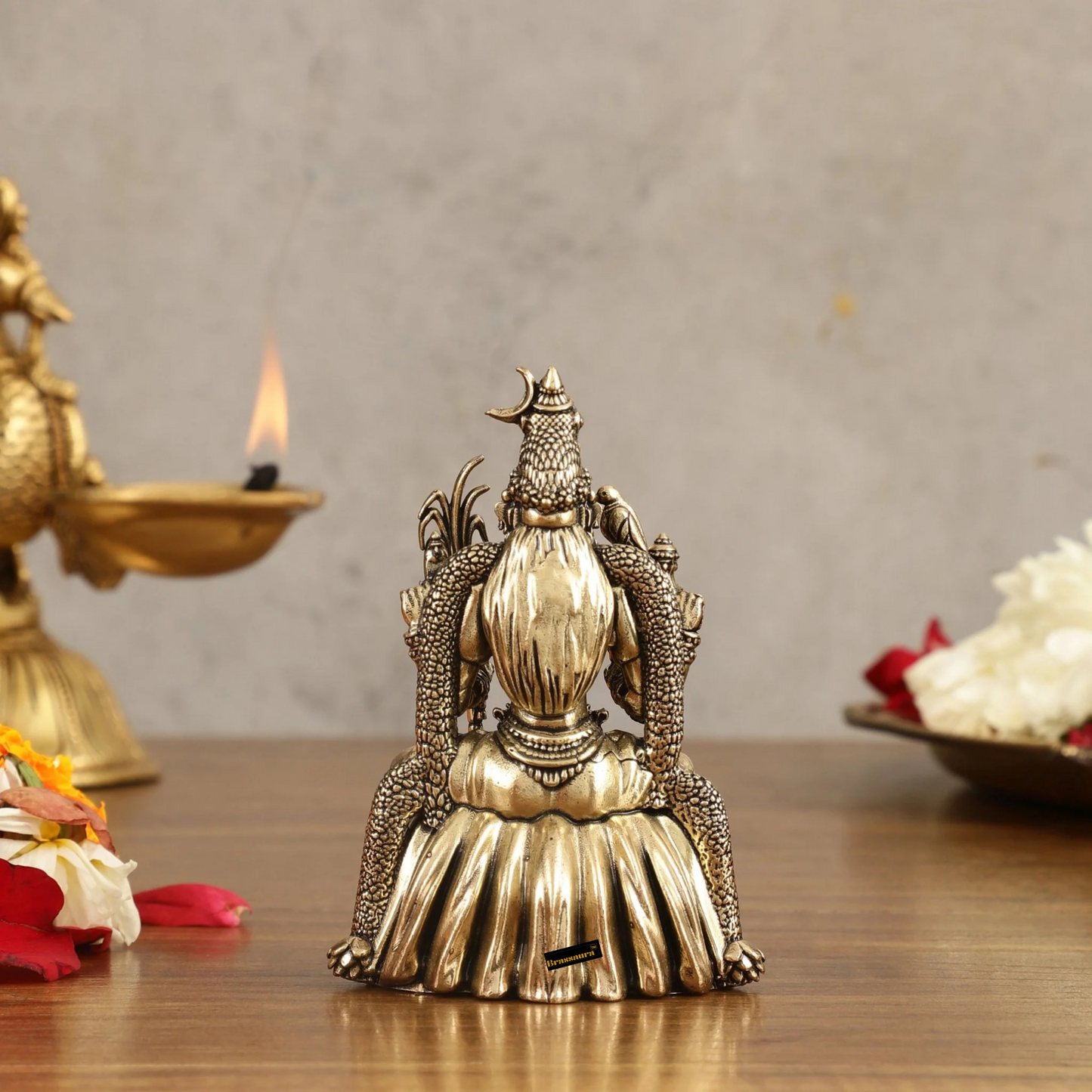 Brassaura™ Brass Lalitadevi Rajarajeshwari Idol – 4 inch | 150 gm | Superfine Finish for Home Temple & Spiritual Decor