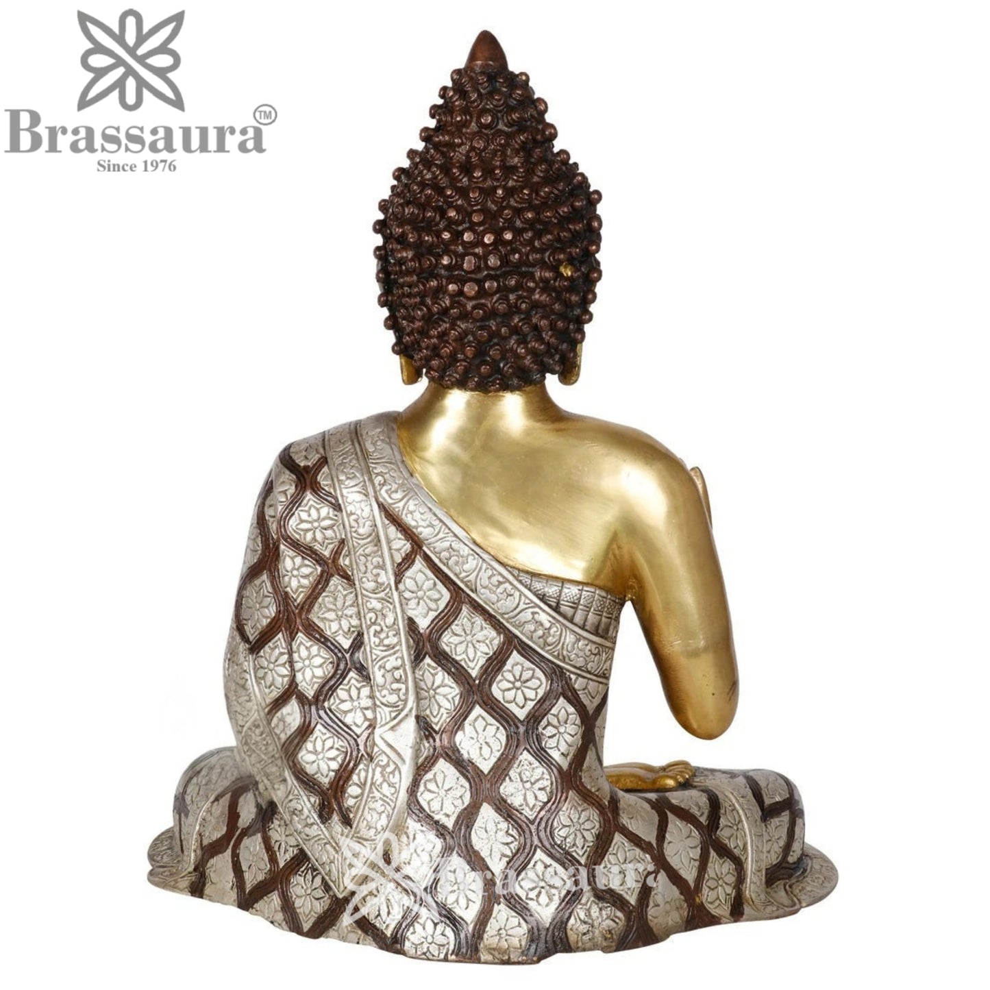 Brass Blessing Buddha Weight 11 kg & Height 17 Inch