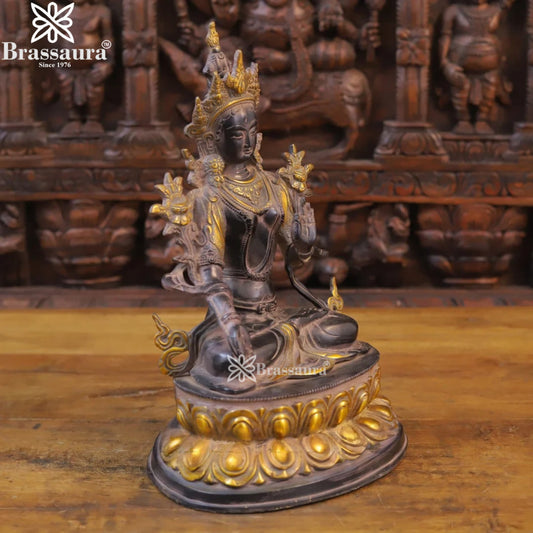 Brass Tara Statue Weight 5.44 Kg And Height 14 Inch