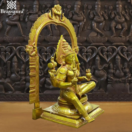 Brass Mariamman Murti Weight 27.03 Kg And Height 27 Inch